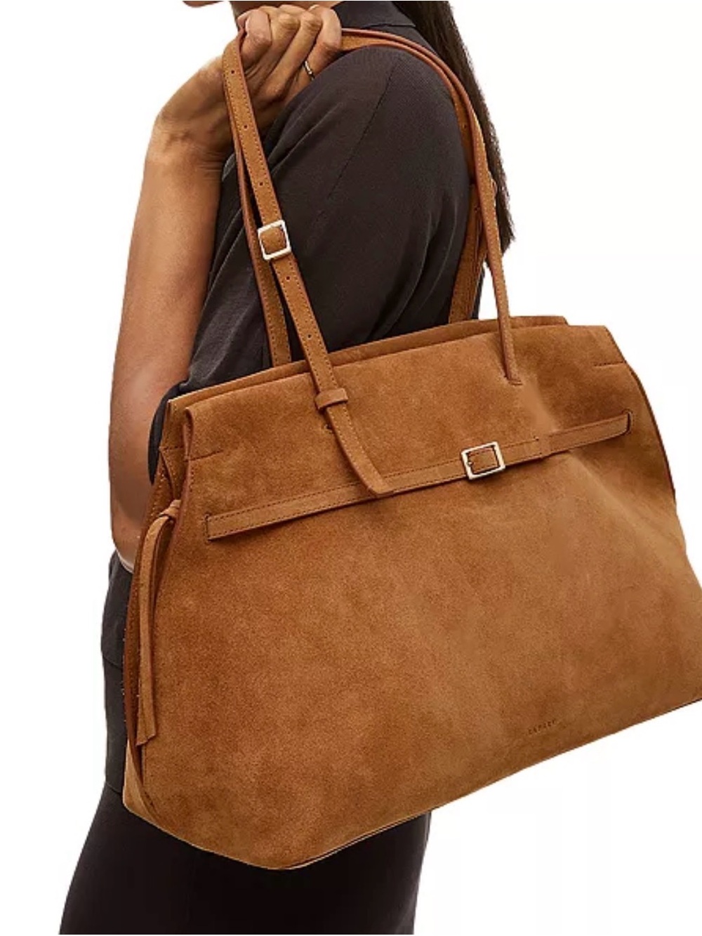 Radley London The Christina Large Suede Zip Top Shoulder Bag